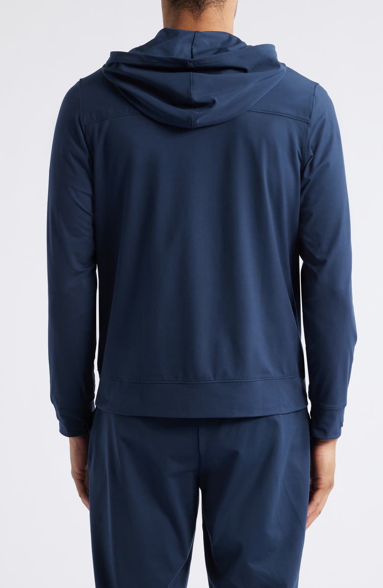 Zella Live In Hybrid Zip Hoodie, Alternate, color, Navy Eclipse