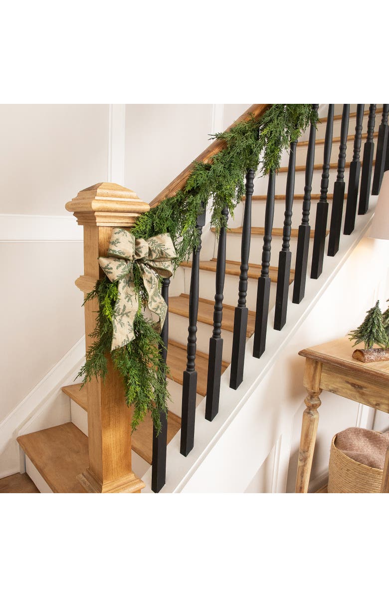 Northlight Cedar Artificial Christmas Garland - 6' x 14" - Unlit, Alternate, color, Green