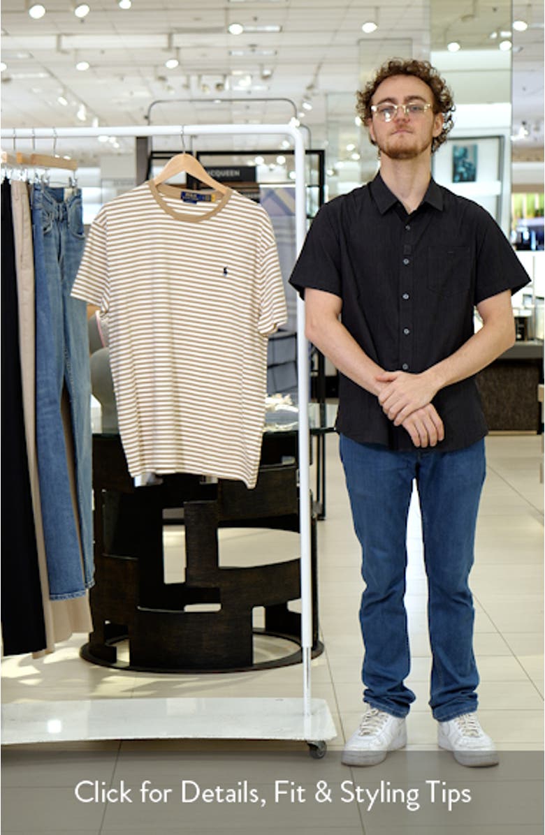 Classic Fit Stripe Cotton Jersey T-Shirt, sales video thumbnail