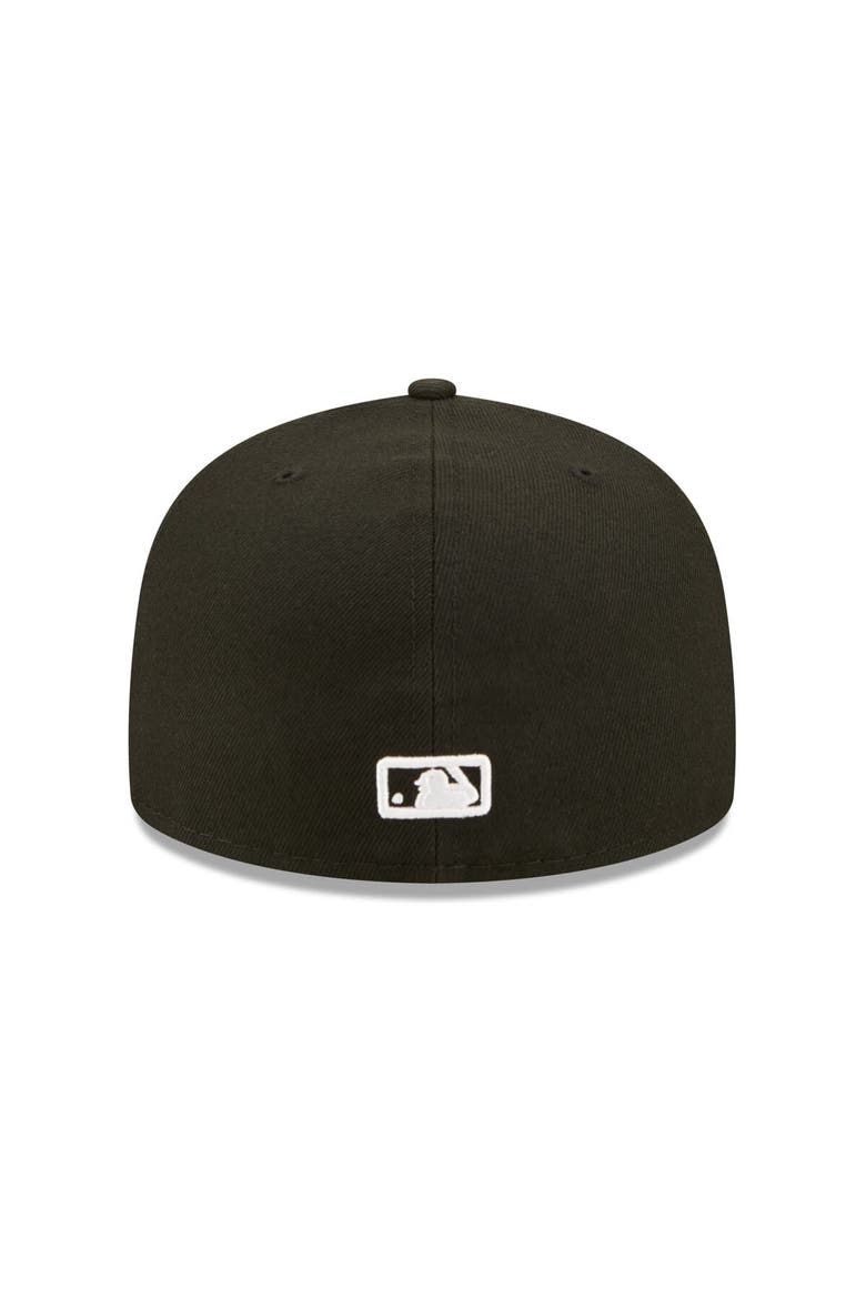 Men's New Era Black New York Yankees Team Logo 59FIFTY Fitted Hat, Alternate, color, Black