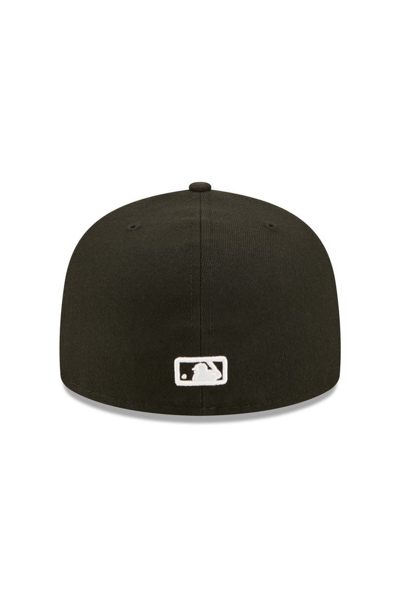 New Era Men's New Era Black New York Yankees Team Logo 59FIFTY Fitted Hat, Alternate, color, Black