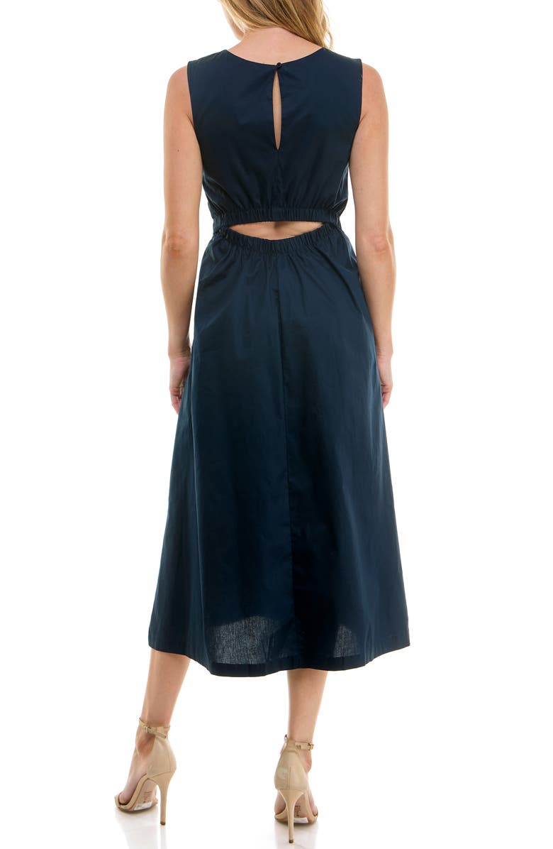 Sleeveless Cutout Cotton Midi Sundress