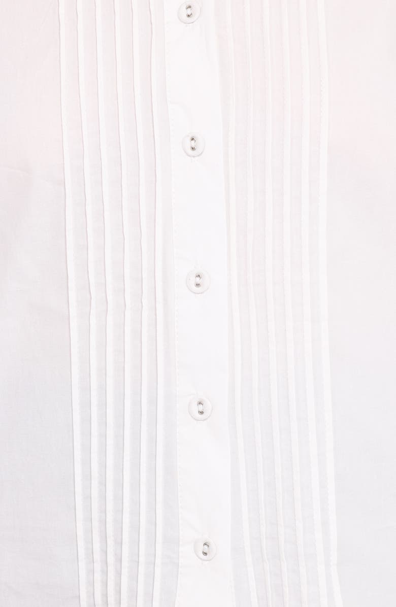 Petal & Pup Turner Pintuck Pleat Cotton Button-Up Shirt, Alternate, color, White