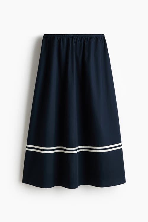H&m Loose-fit Midi Skirt In Blue
