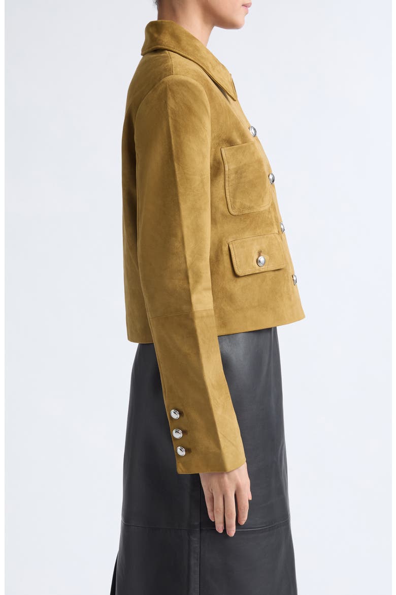 Astley Suede Jacket, Alternate, color, BREEN