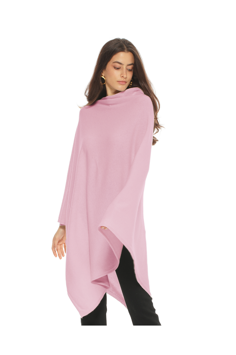 Pure Cashmere Long Poncho, Main, color, Baby Pink