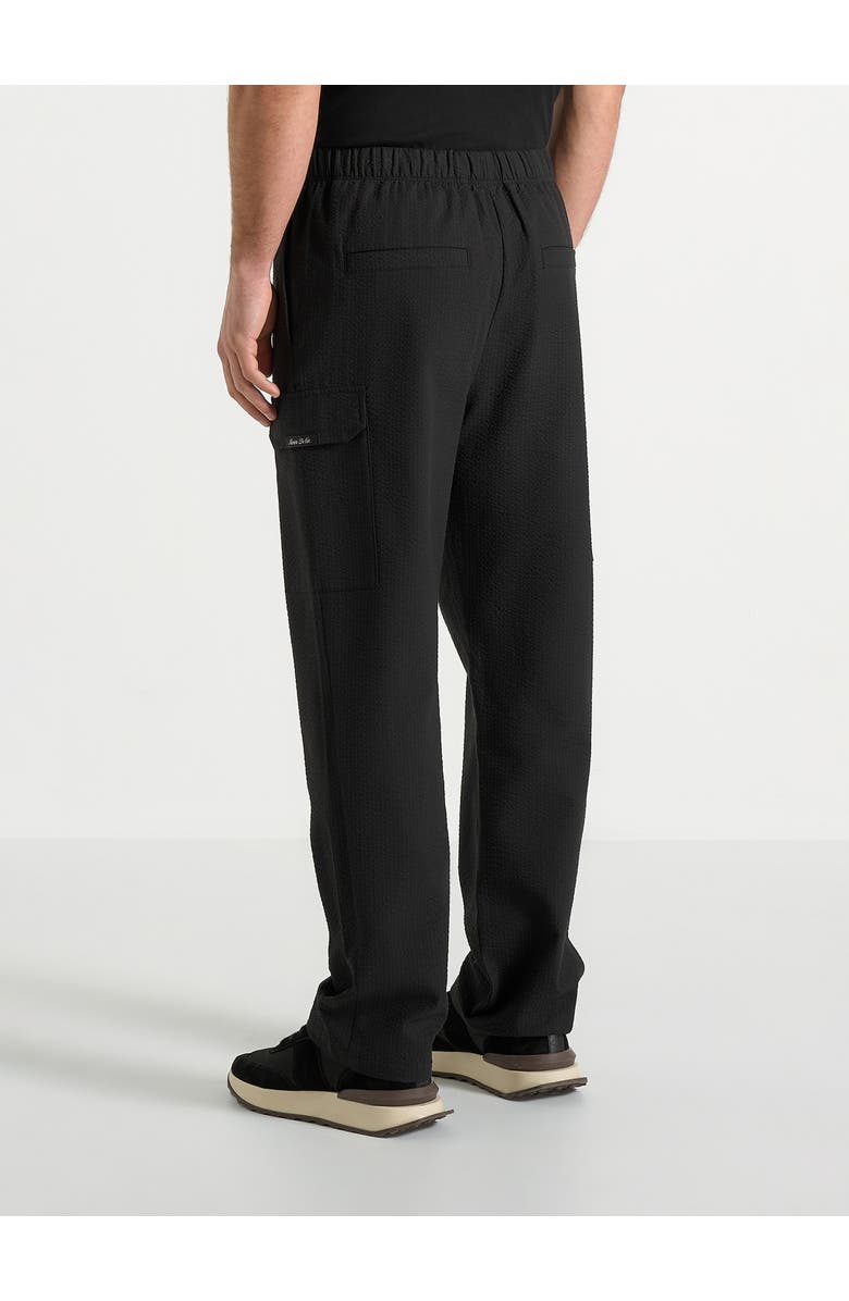 Manière De Voir Rayan Textured Cargo Trousers, Alternate, color, Black
