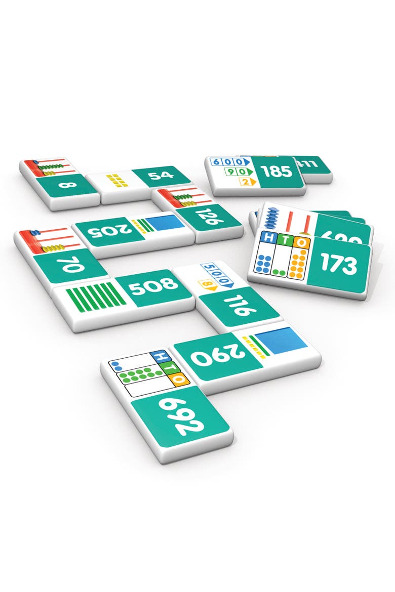 Place Value Dominoes Learning Activity Flash Cards, Main, color, Multicolored