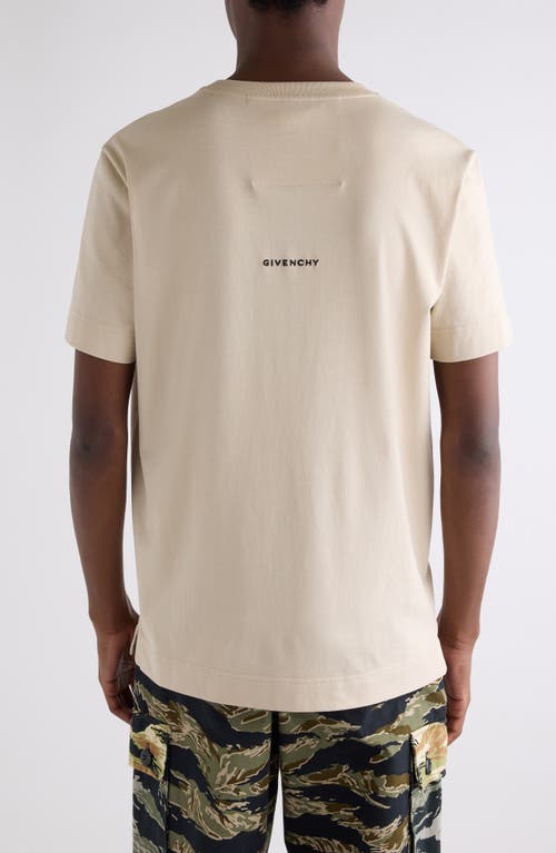 Givenchy Crew Neck Short Sleeves T-shirts In Light Beige