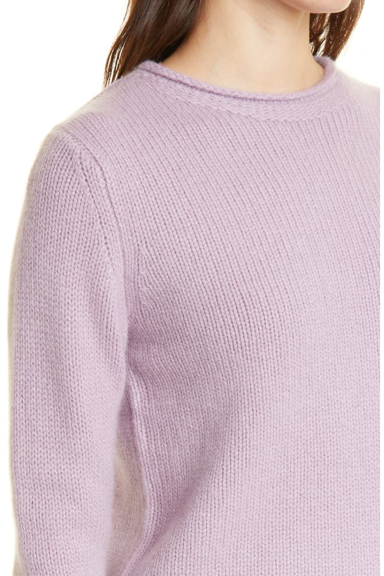 Roll Neck Cashmere Sweater, Alternate, color, LILAC STONE