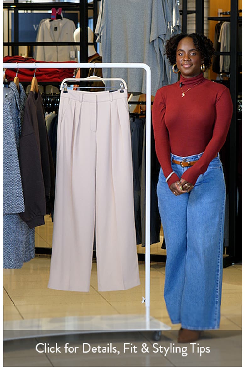 Pleated High Waist Wide Leg Pants video