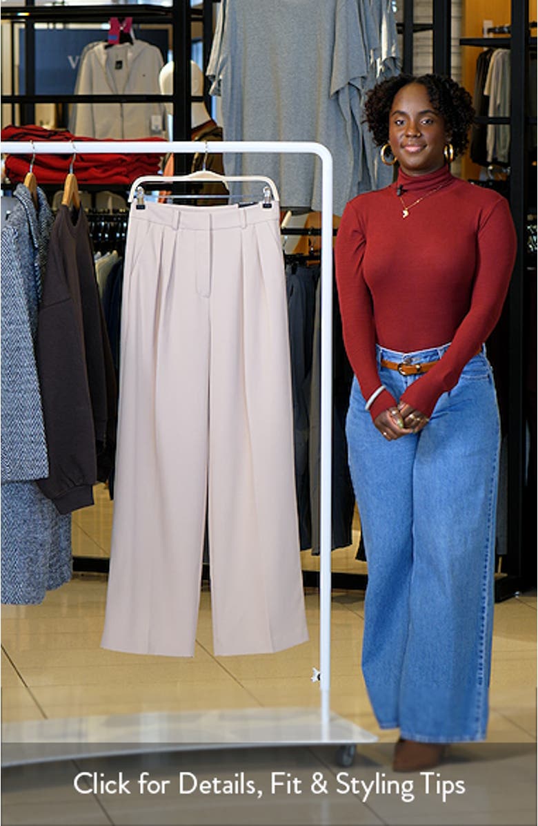 Pleated High Waist Wide Leg Pants, sales video thumbnail