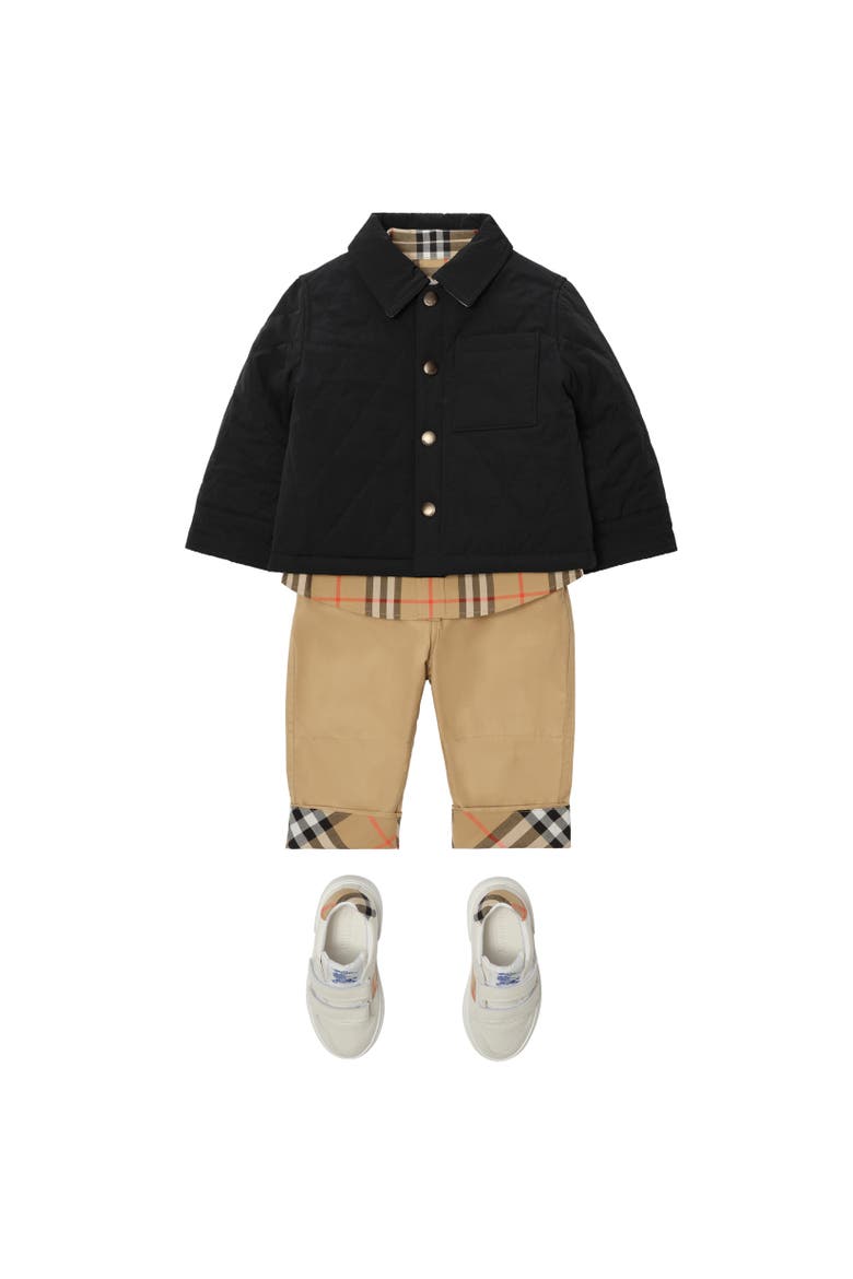 Reversible Quilted Nylon Jacket, Alternate, color, Black