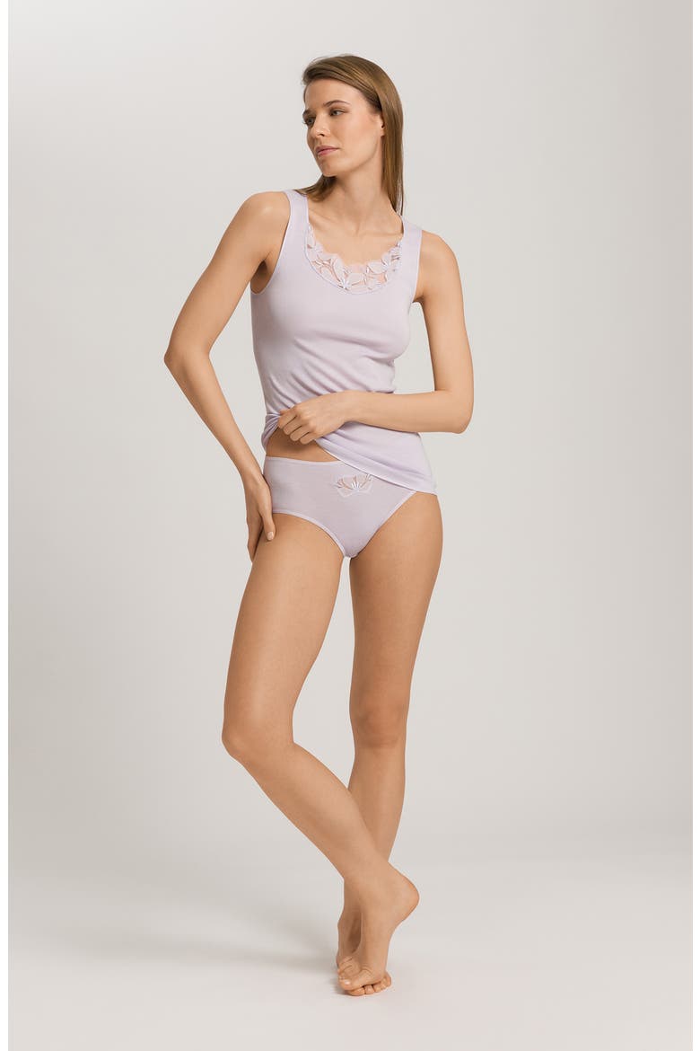 Kalea Embroidered Trim Cotton Tank Top, Alternate, color, PINK LAVENDER