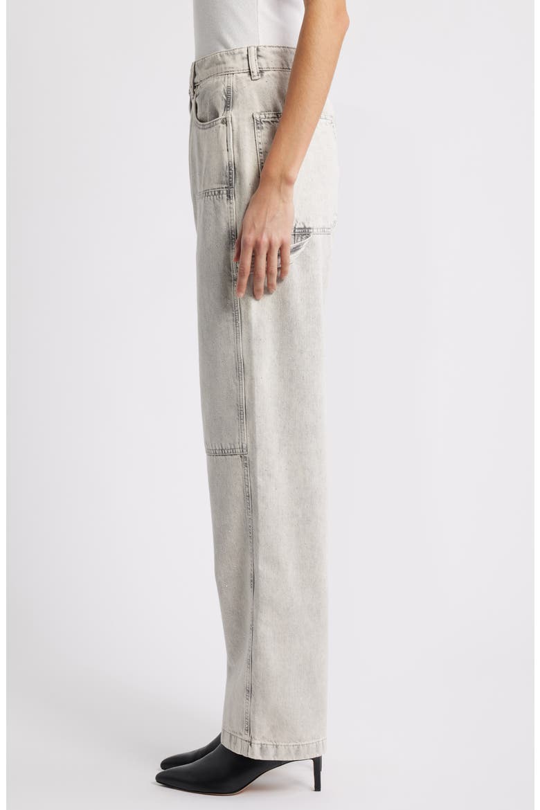 Mia Crystal Carpenter Jeans, Alternate, color, SNOW GREY