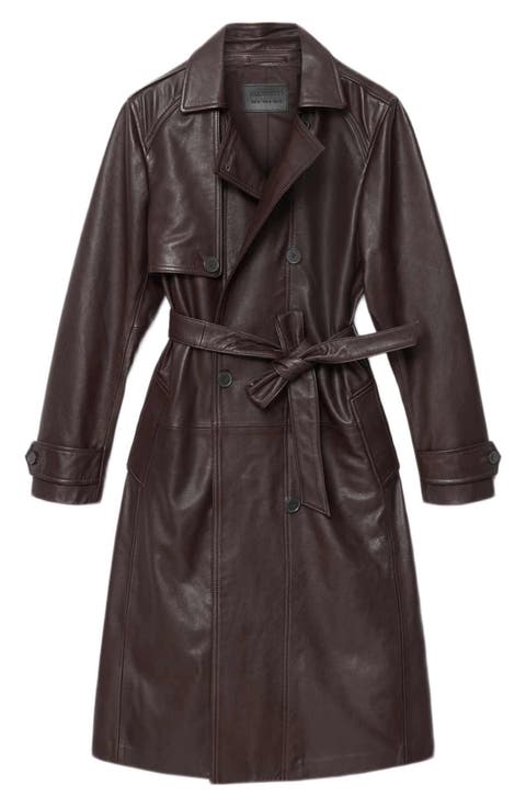 Okena Leather Trench Coat
