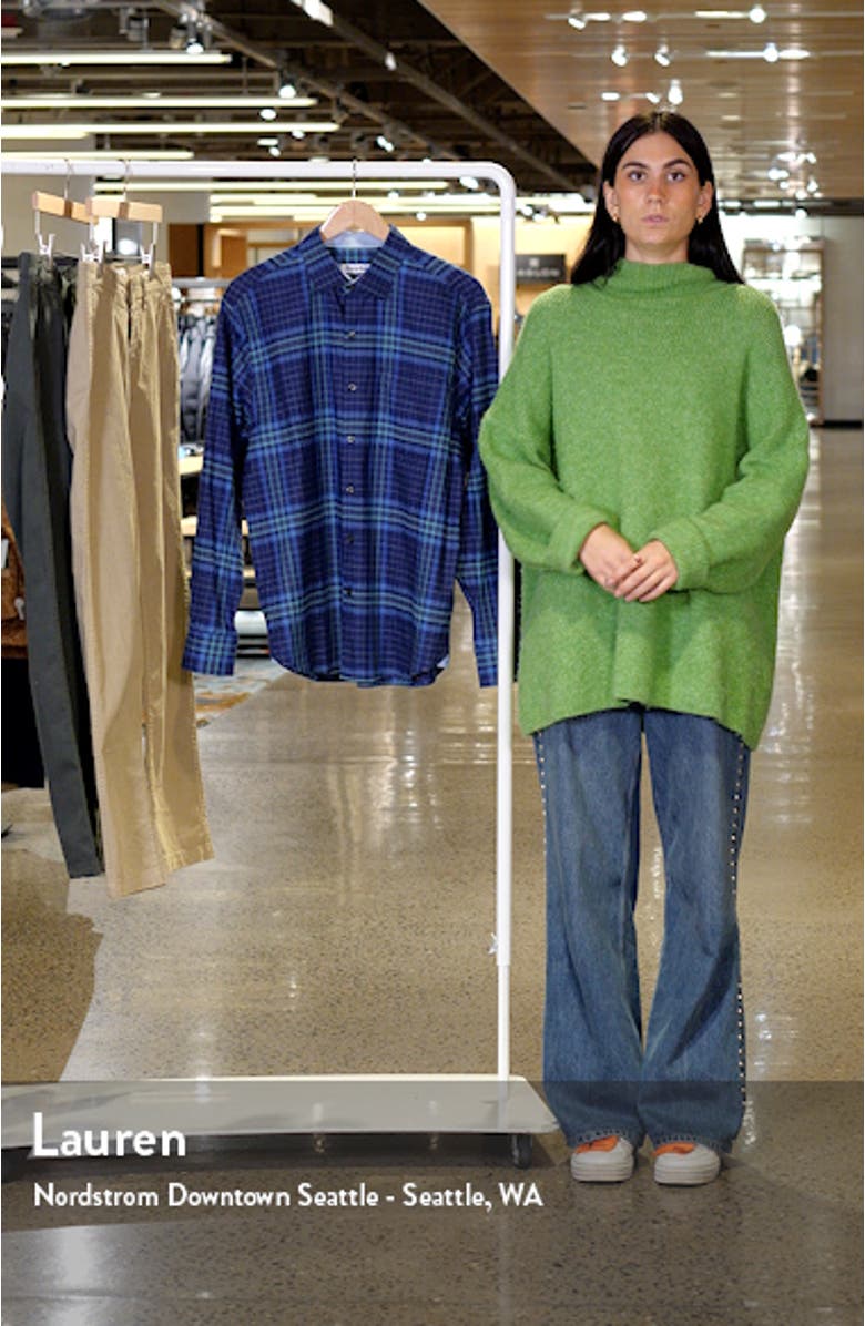 Lazlo Montlake Check Stretch Cotton & Silk Button-Up Shirt, sales video thumbnail