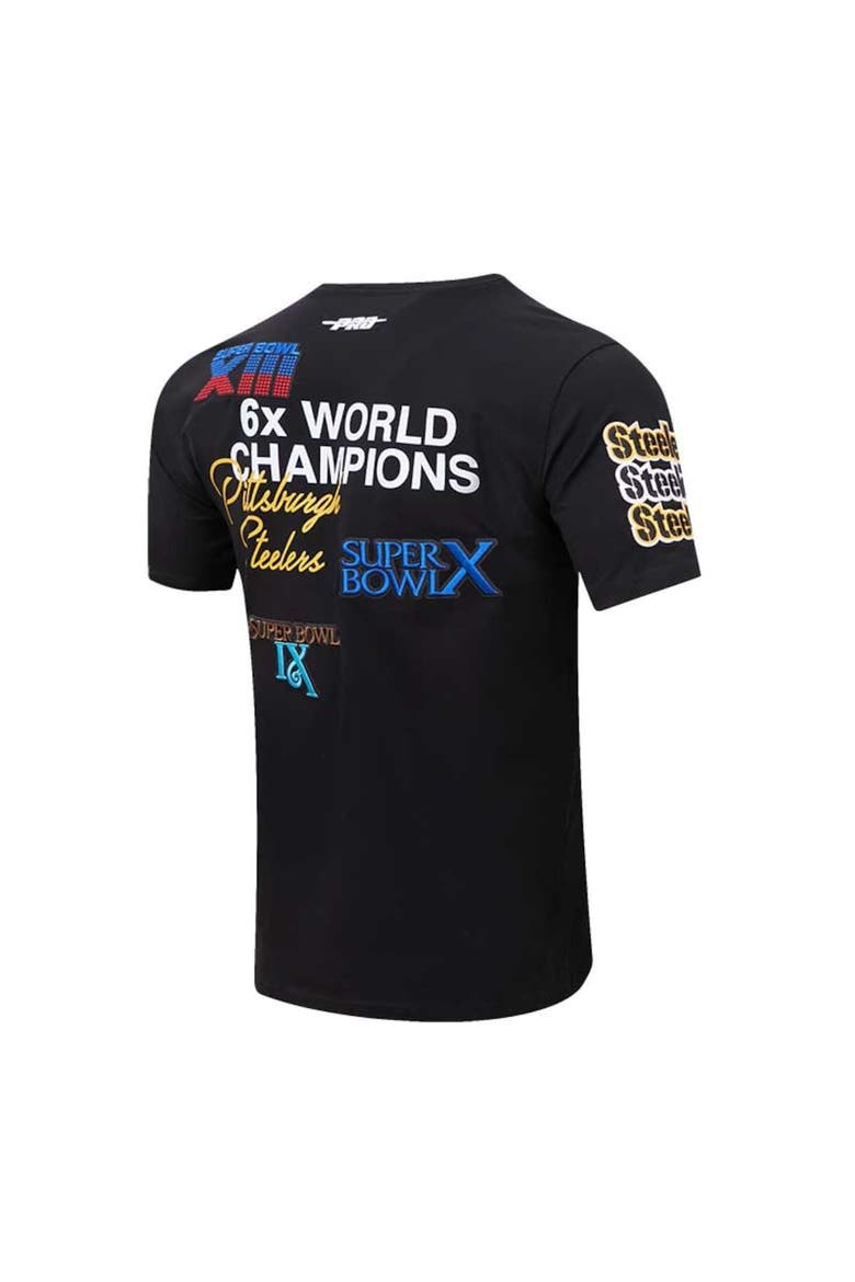Men's Pro Standard Black Pittsburgh Steelers 6x Super Bowl Champions T-Shirt, Alternate, color, Black