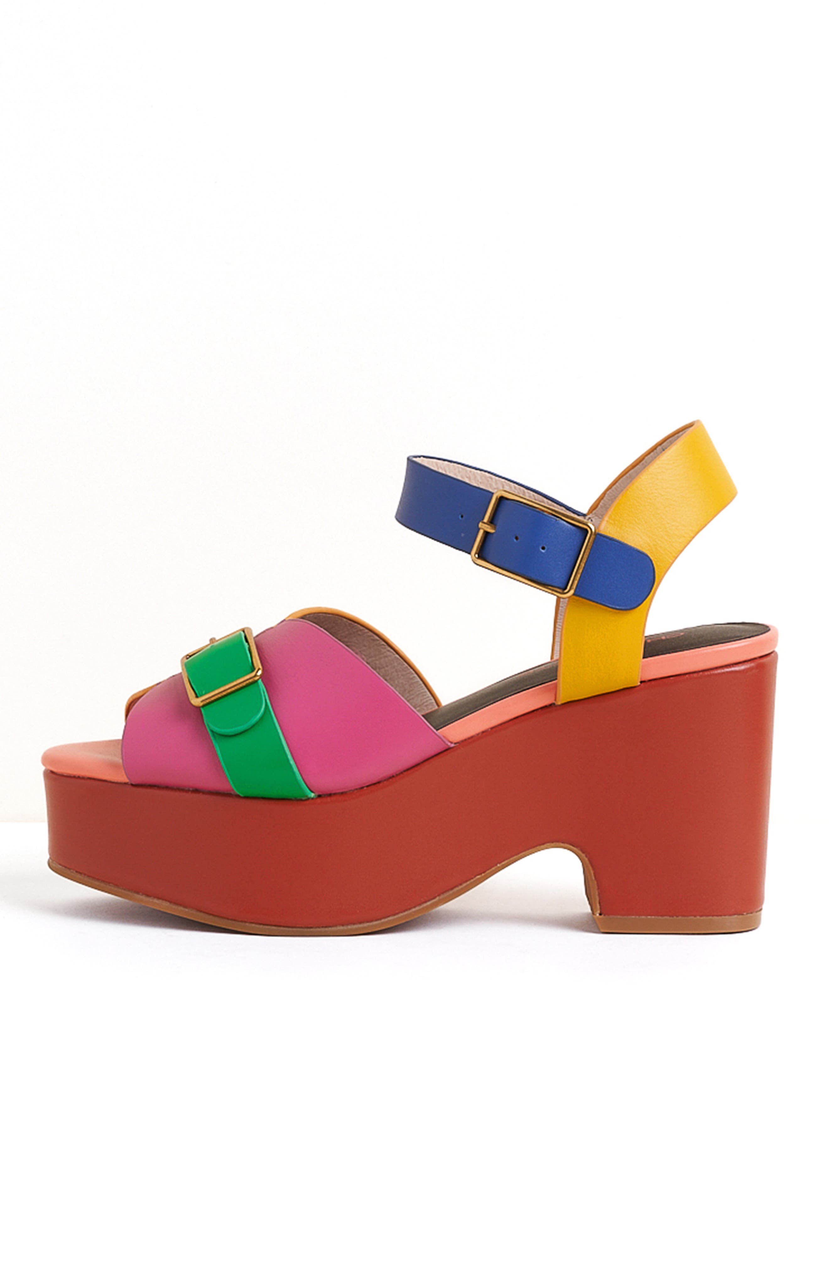 Raf Platform Sandal, Alternate, color, Solimar