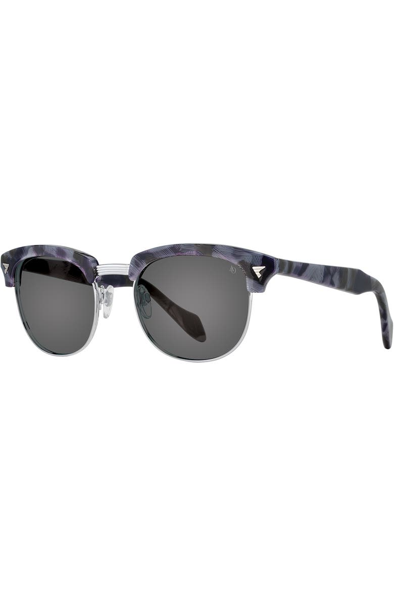 American Optical Sirmont 53mm Wayfarer Nylon Non Polarized, Alternate, color, Gravel Silver - Gyn
