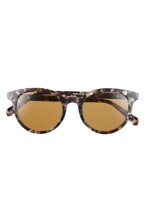Eyebobs Rush Hour 48mm Small Round Polarized Reader Sunglasses In Brown