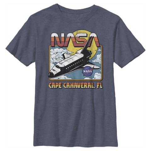 Boy's NASA Initial Descent Canaveral Old School  Graphic T-Shirt