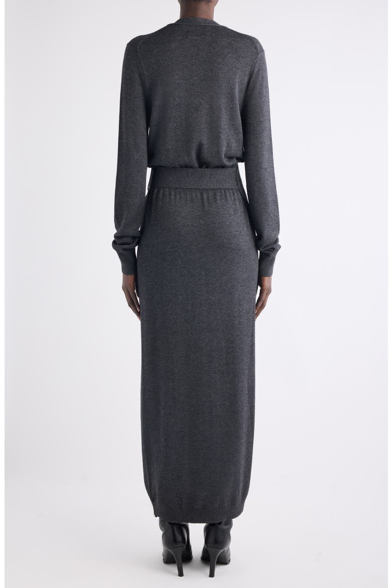 Constance Long Sleeve Belted Sweater Dress, Alternate, color, ANTHRACITE