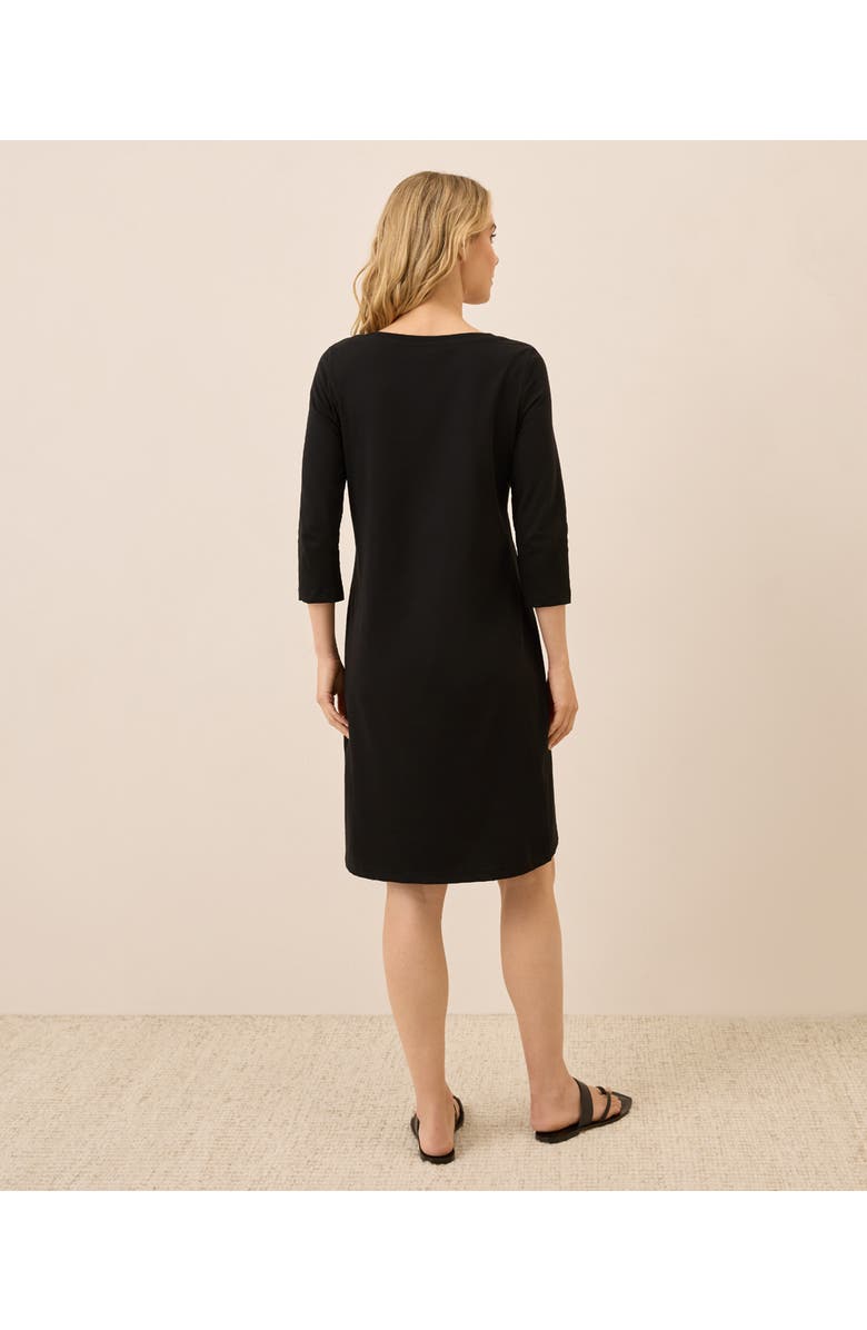 Pact Organic Cotton Softspun Boat Neck Dress, Alternate, color, Black