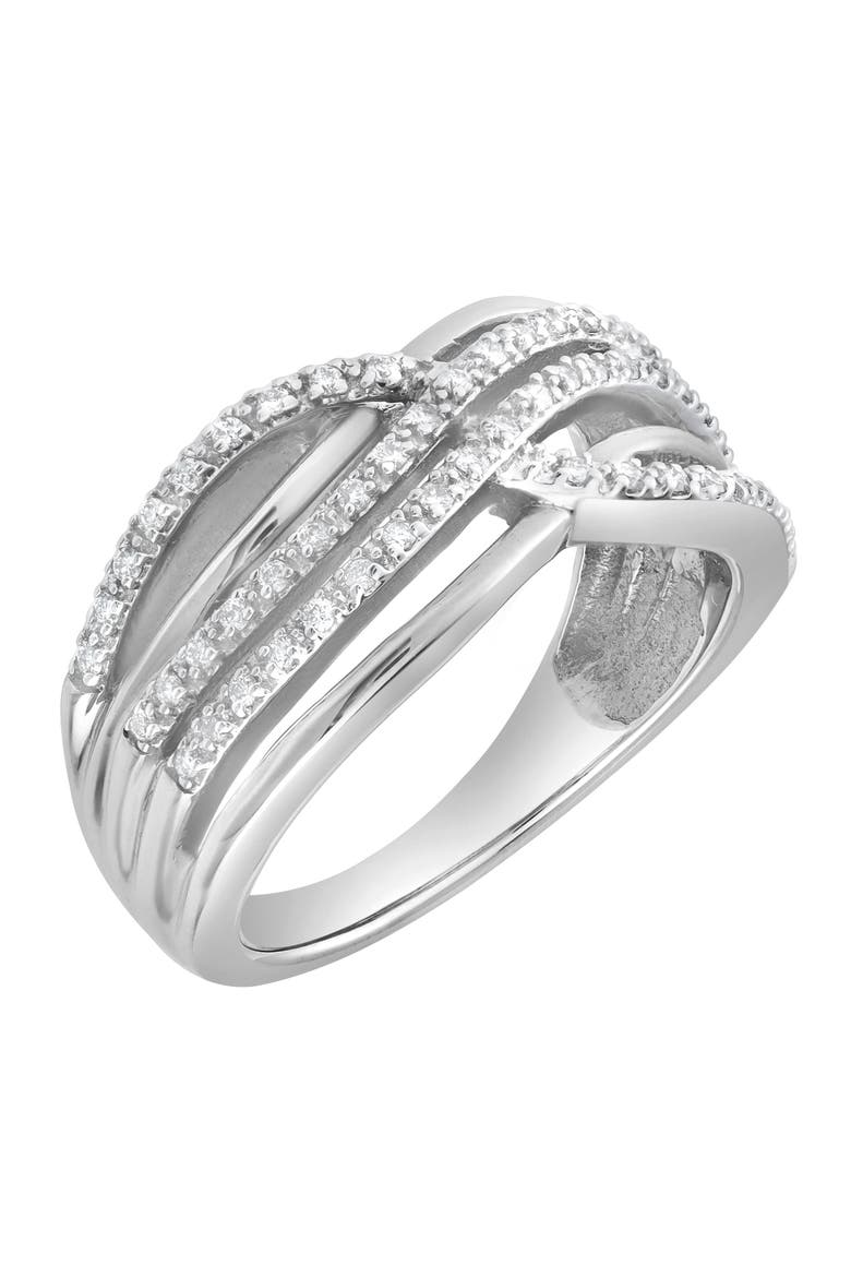 Elaris Wave 0.25 Ct 10K Gold Diamond Ring, Alternate, color, 10K White Gold