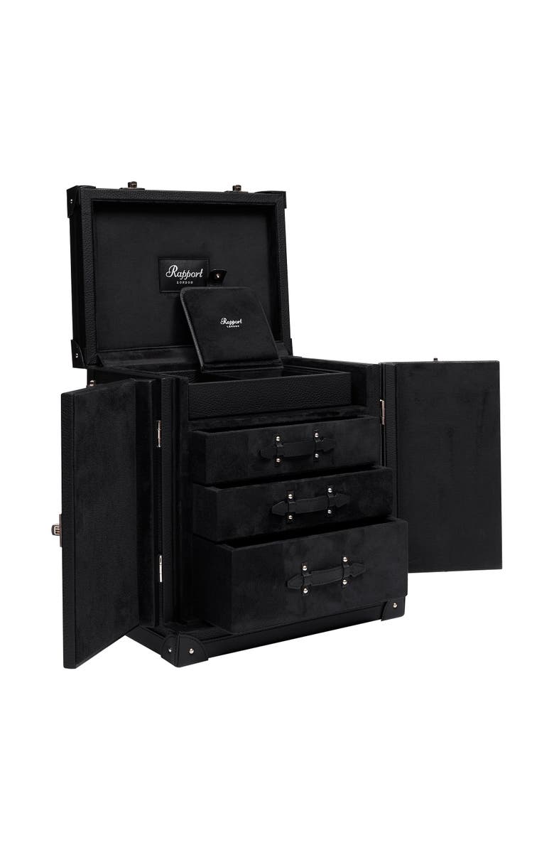 Rapport London TUXEDO WATCH, JEWELLERY AND ACCESSORY TRUNK, Alternate, color, Black