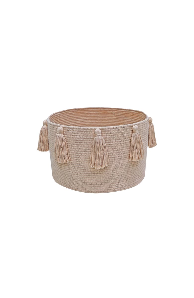 Lorena Canals Basket New Tassels, Main, color, Rose