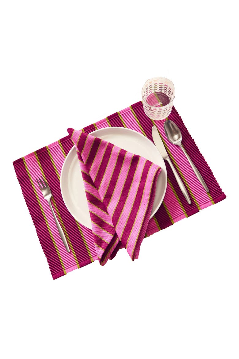Stripe Napkin, Alternate, color, PAPRIKA