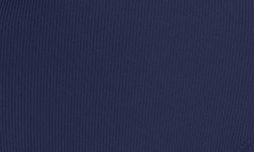 Robin Piccone Amy Racerback Bikini Top In Navy