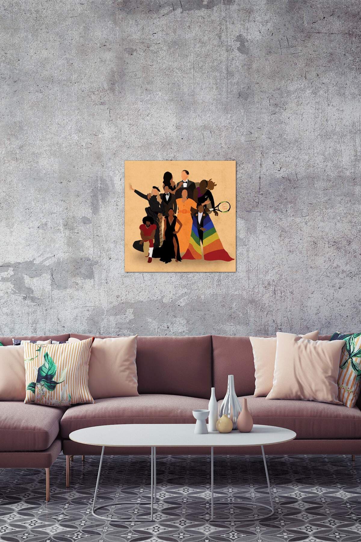 iCanvas Black Icons by Reyna Noriega Canvas Wall Art - 18