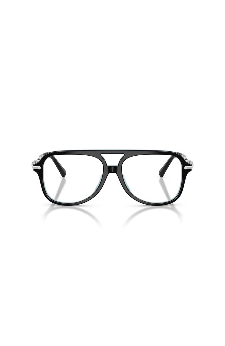 Tiffany & Co. 54mm Pilot optical glasses, Alternate, color, Black