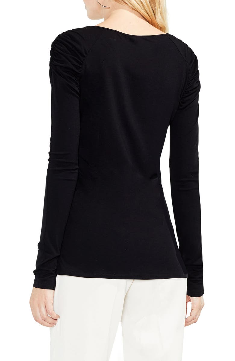 Vince Camuto Ruched Shoulder Top, Alternate, color,