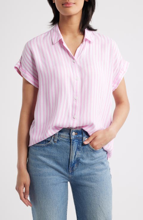 Kenzie Stripe Short Sleeve Button-Up Shirt