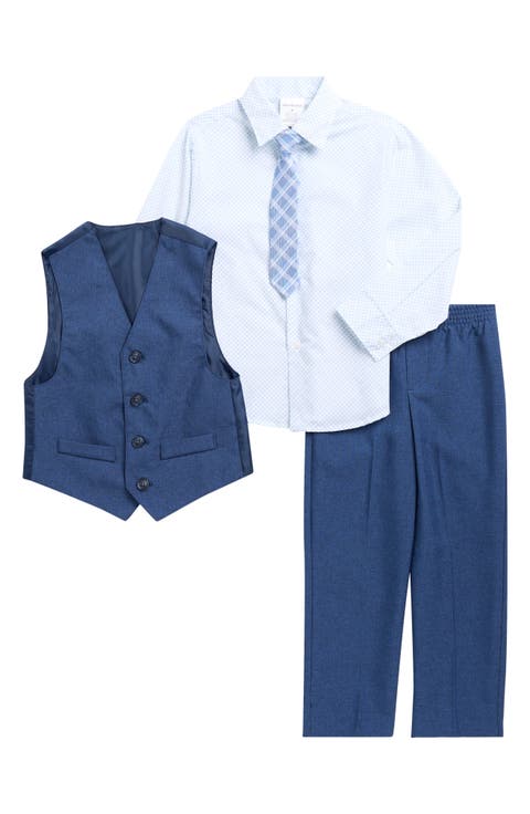 Kids' Button-Up Shirt, Tie, Vest & Pants Set (Toddler & Little Kid)