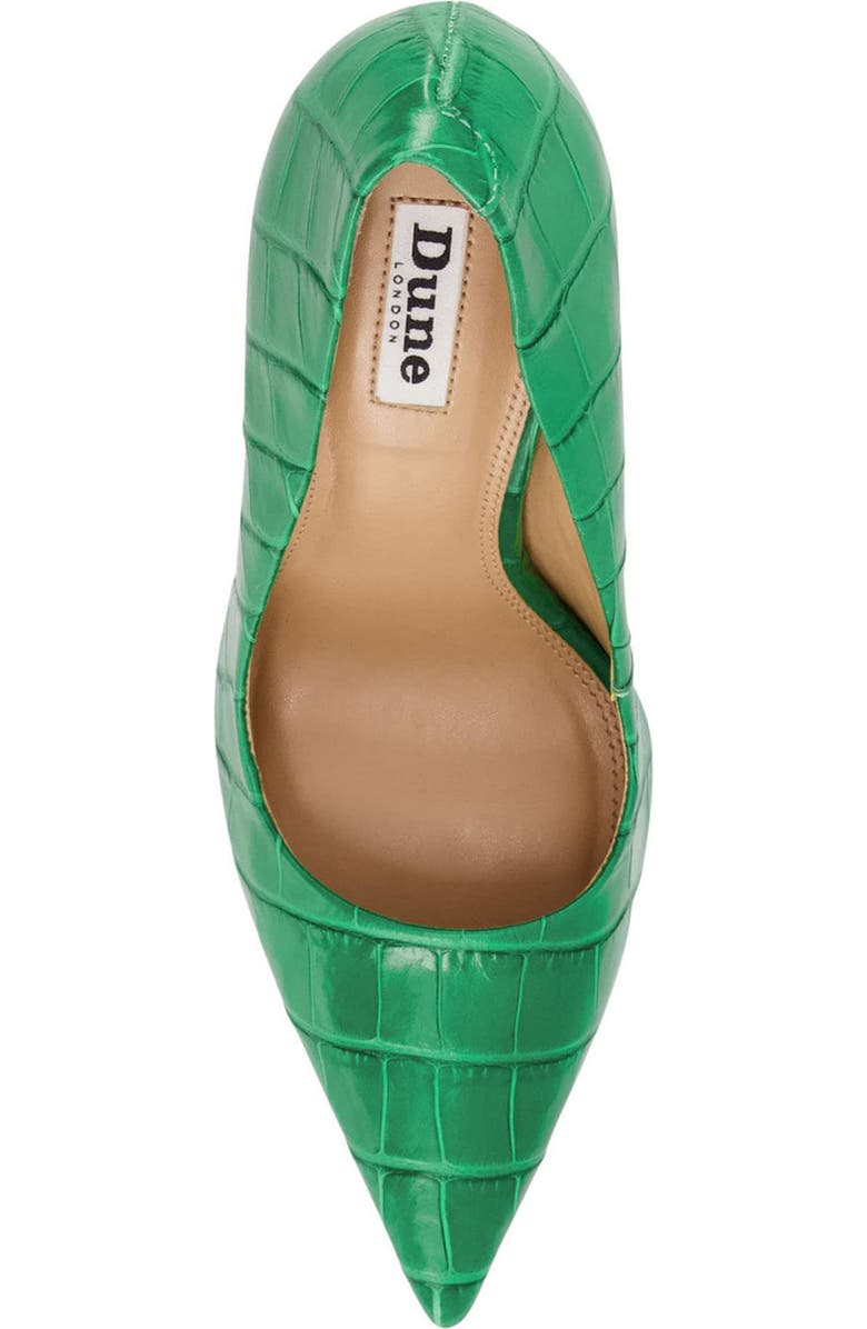 Dune London Bento Pointed Toe Pump, Alternate, color, Medium Green