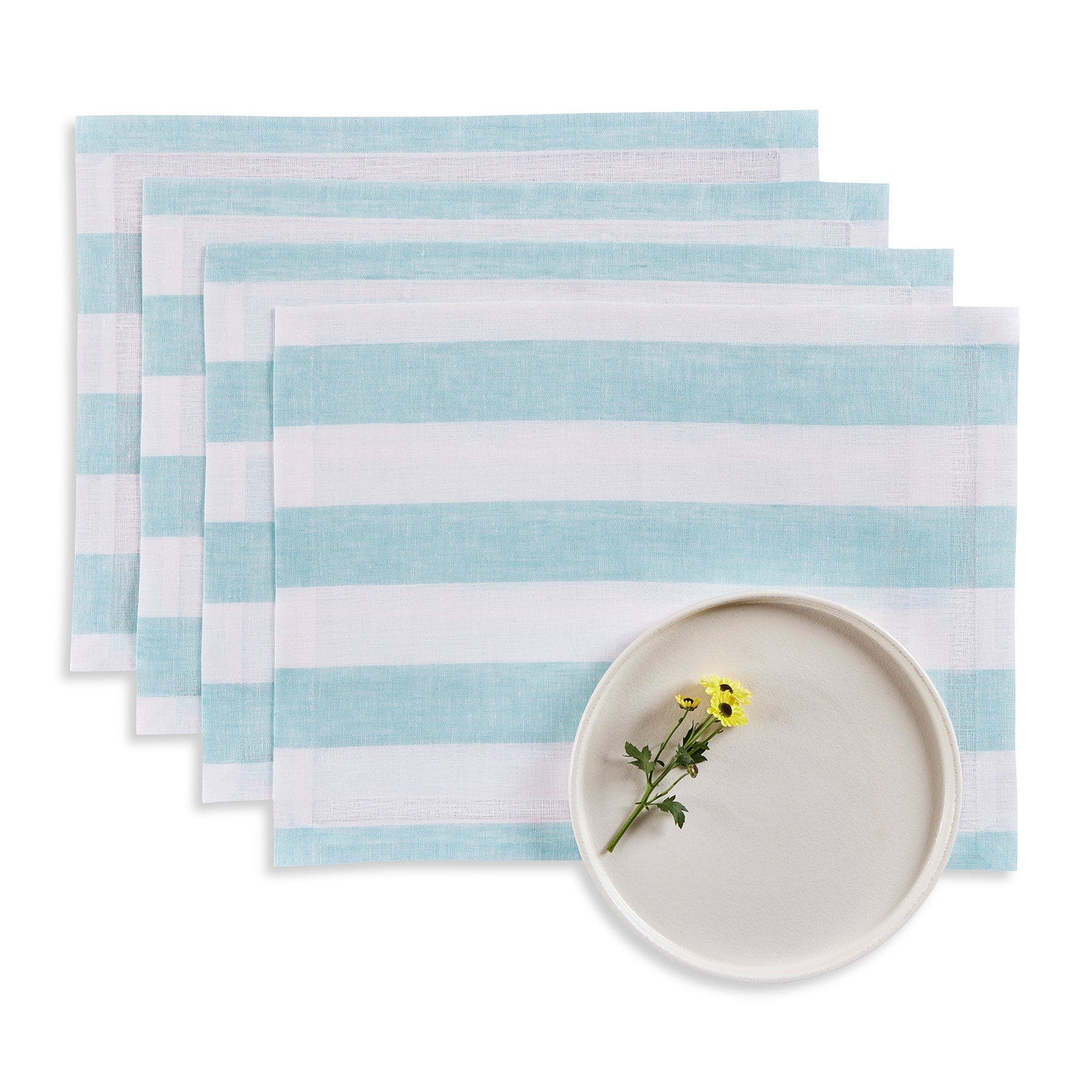 Aqua and White