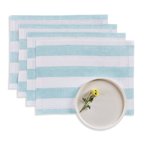 Linen Placemats - Cabana Stripe, 14" x 19"