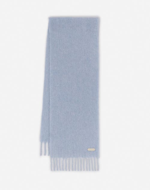 Lanvin Fringed Scarf In Wool In New Blue