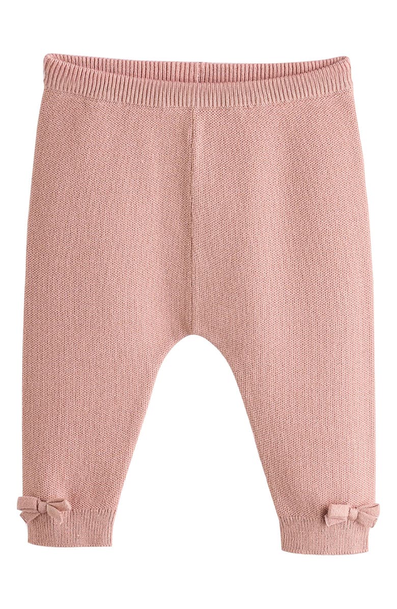NEXT Bow Detail Knit Wrap Top & Pants Set, Alternate, color, Pink