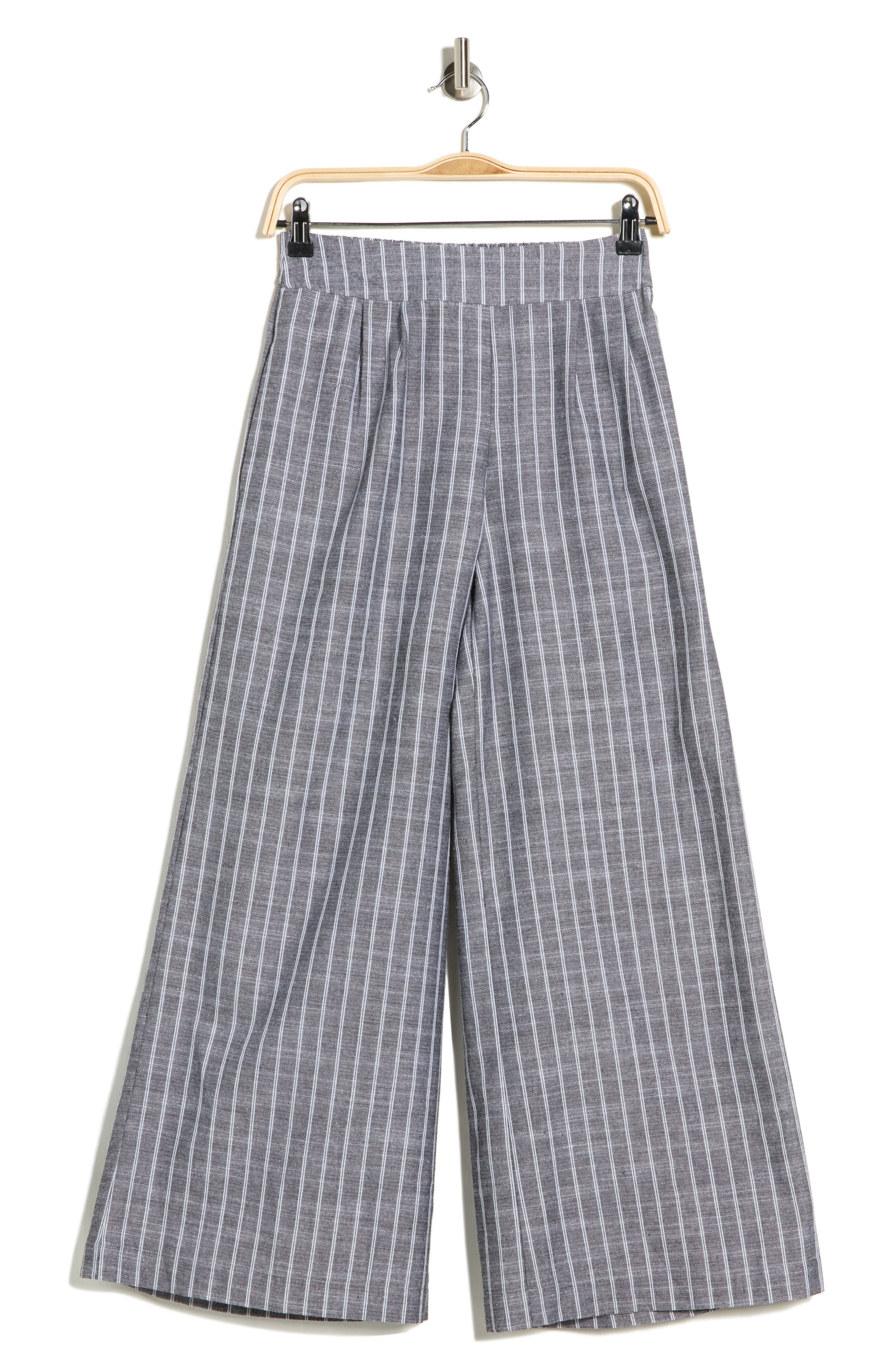 Renee C Stripe Linen & Cotton Wide Leg Pants