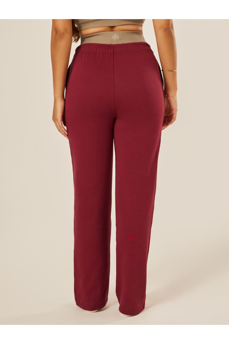 Varsity Athletica Wide Leg Joggers, Alternate, color, Garnet