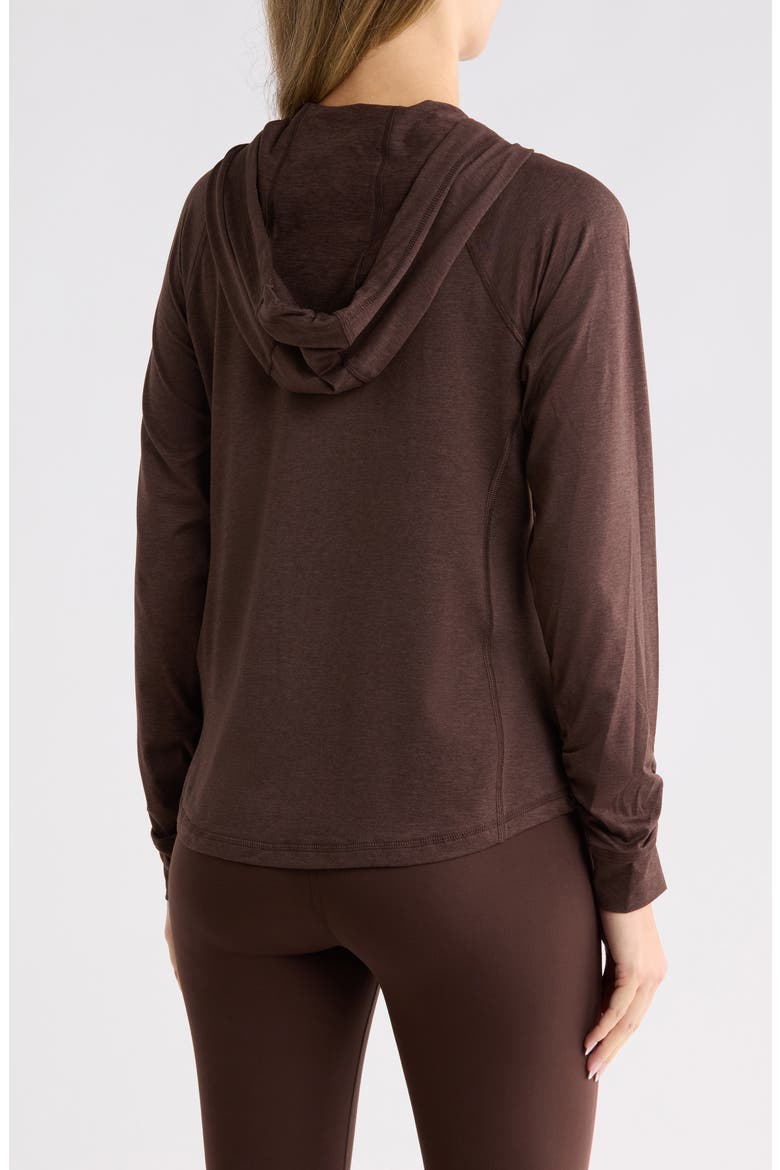 Space Dye Raglan Sleeve Full Zip Hoodie, Alternate, color, ESPRESSO S