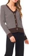Halogen® Stripe V-Neck Cardigan