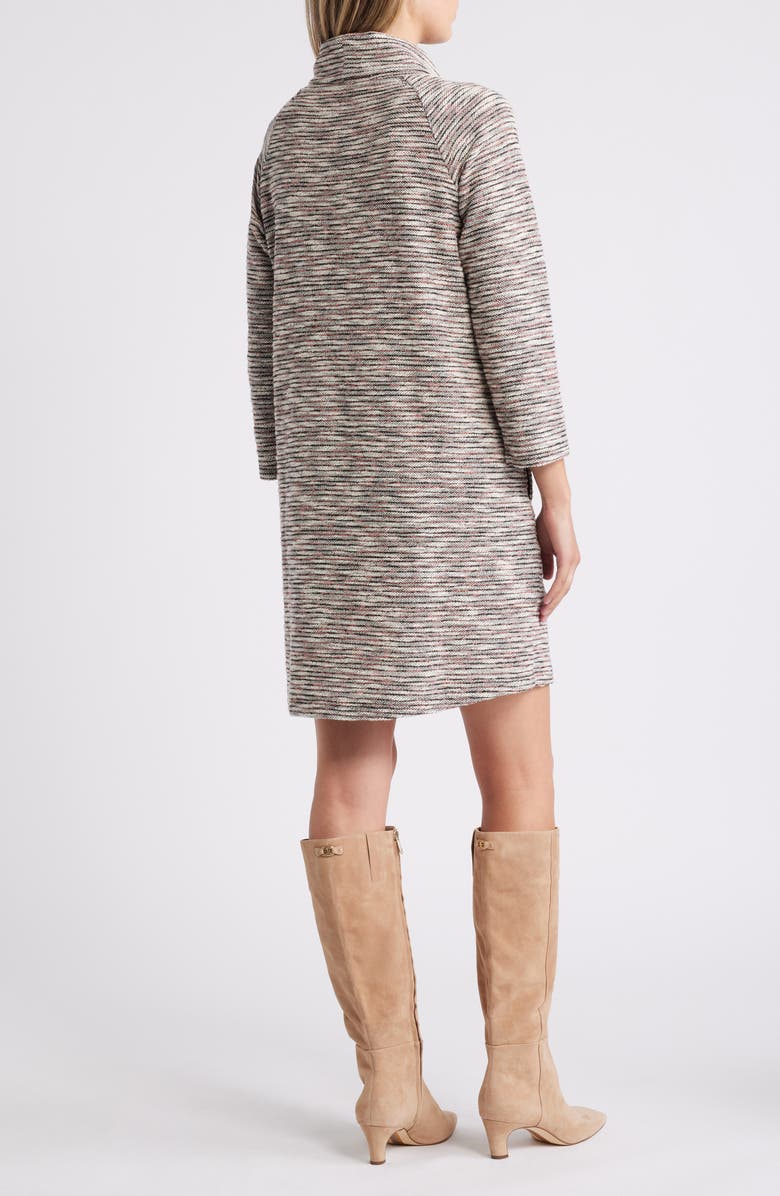 Hatley Drape Neck Bracelet Sleeve Bouclé Minidress, Alternate, color, 