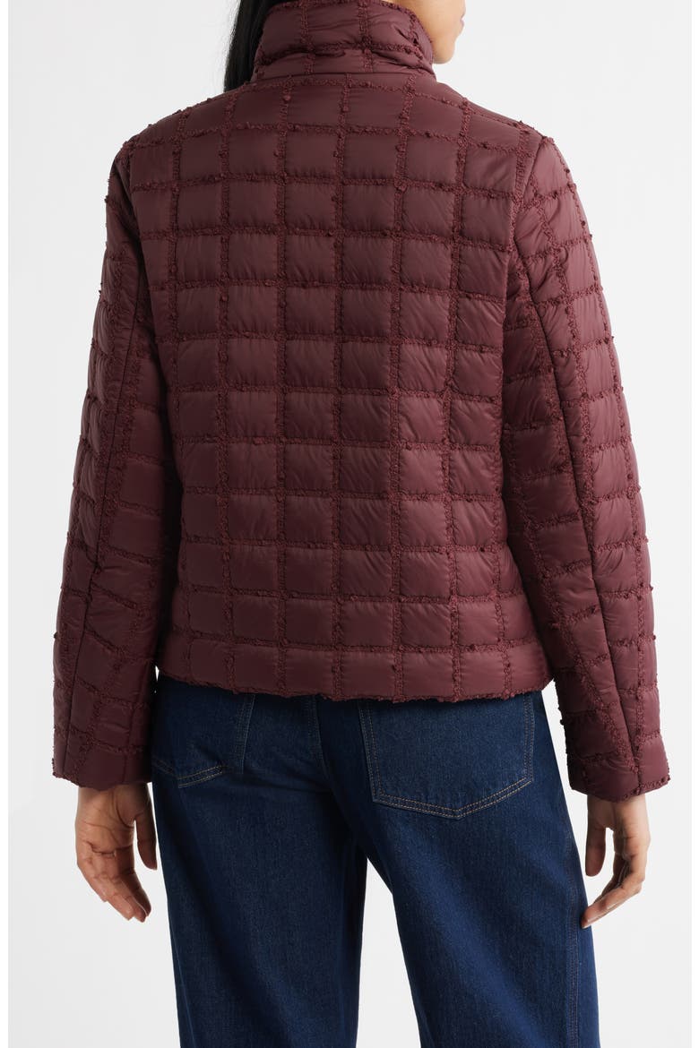 Short Quilted Jacket, Alternate, color, BURGUNDY