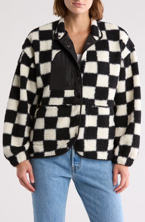 Checkered High Pile Fleece Jacket